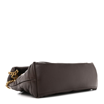 Saint Laurent Lambskin Quilted Small Loulou Puffer Monogram Chain Satchel Dark Ganache 4 of 14