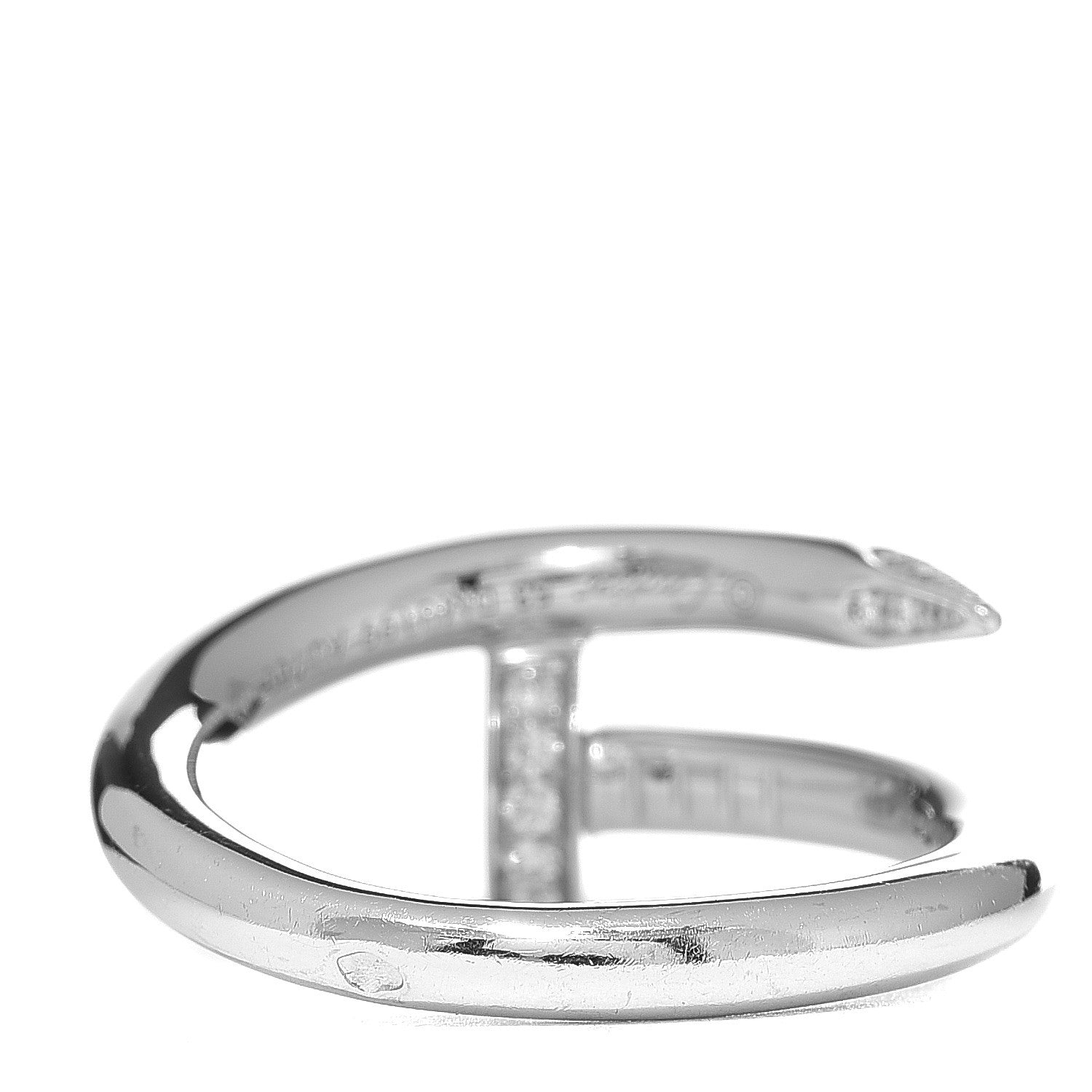 Cartier 18K White Gold Diamond Juste Un Clou Ring 53 6.25 3 of 5
