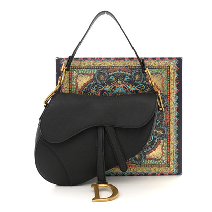 Christian Dior Grained Calfskin Saddle Bag Black 14 of 14