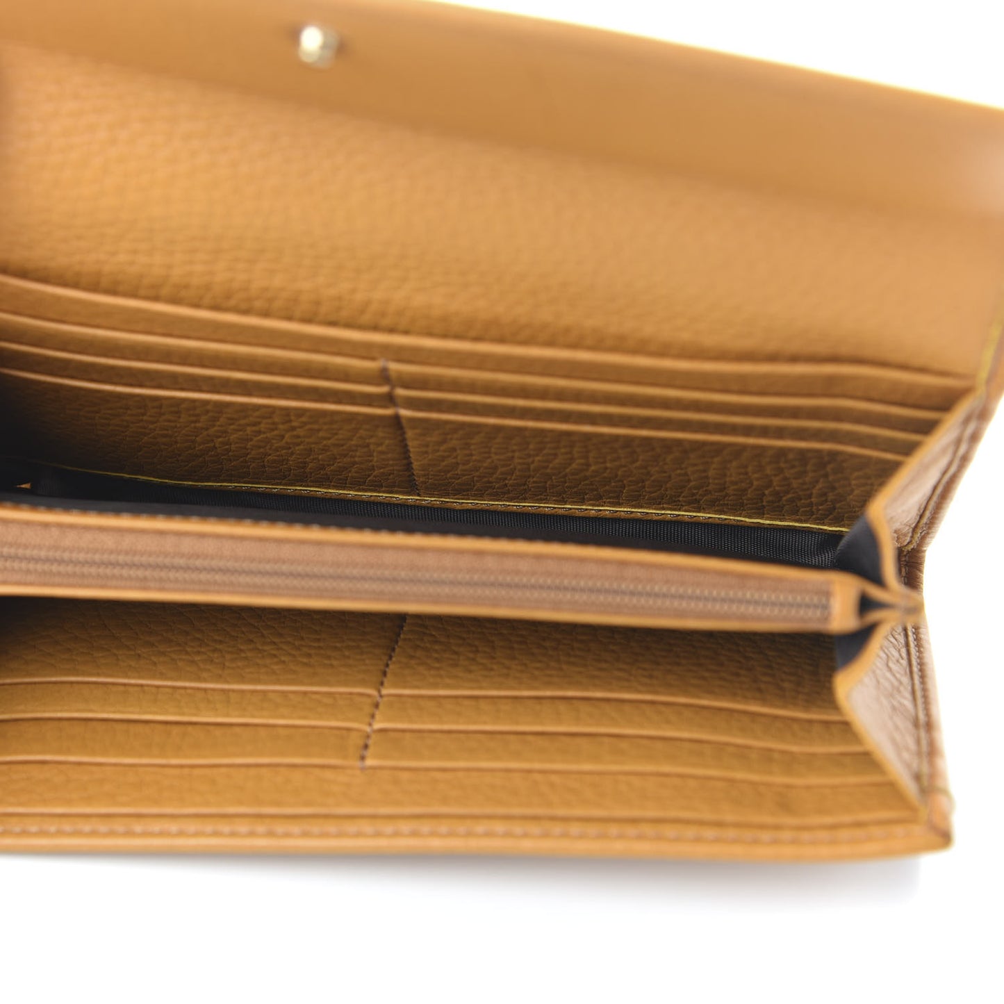 Pebbled Calfskin Bree Continental Wallet Yellow