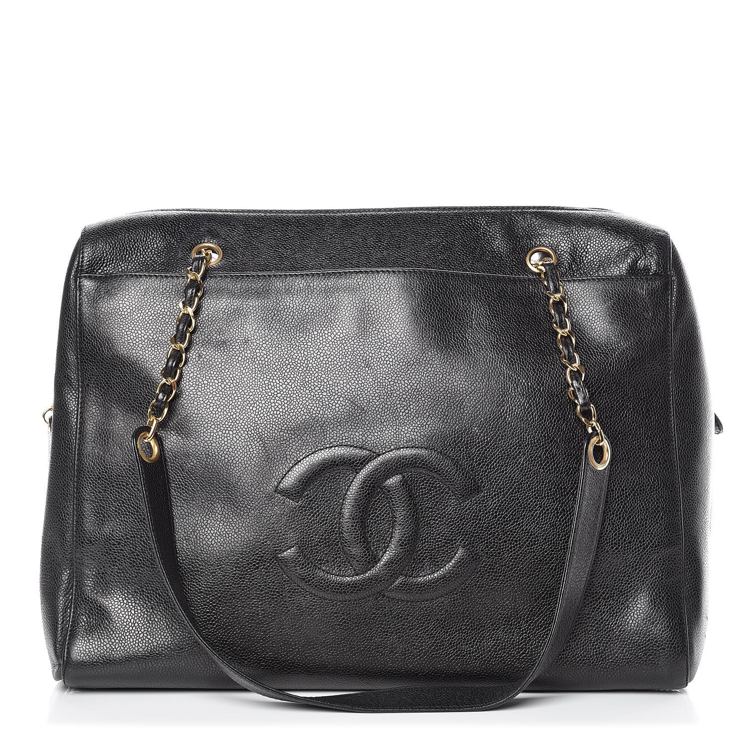 Chanel Caviar Large CC Shoulder Bag Black 1 of 11