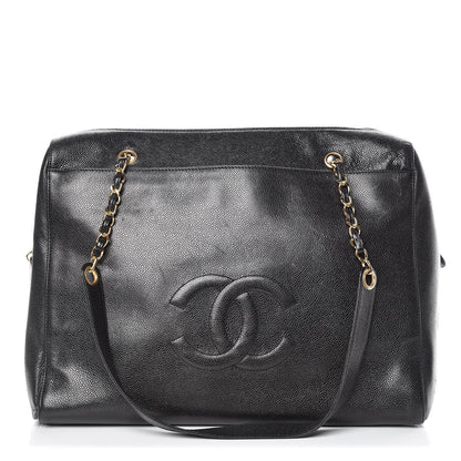 Chanel Caviar Large CC Shoulder Bag Black 1 of 11