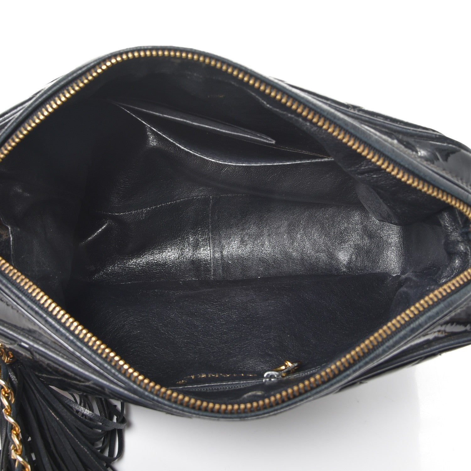 Chanel Patent Quilted Tassel Camera Case Black 5 of 16
