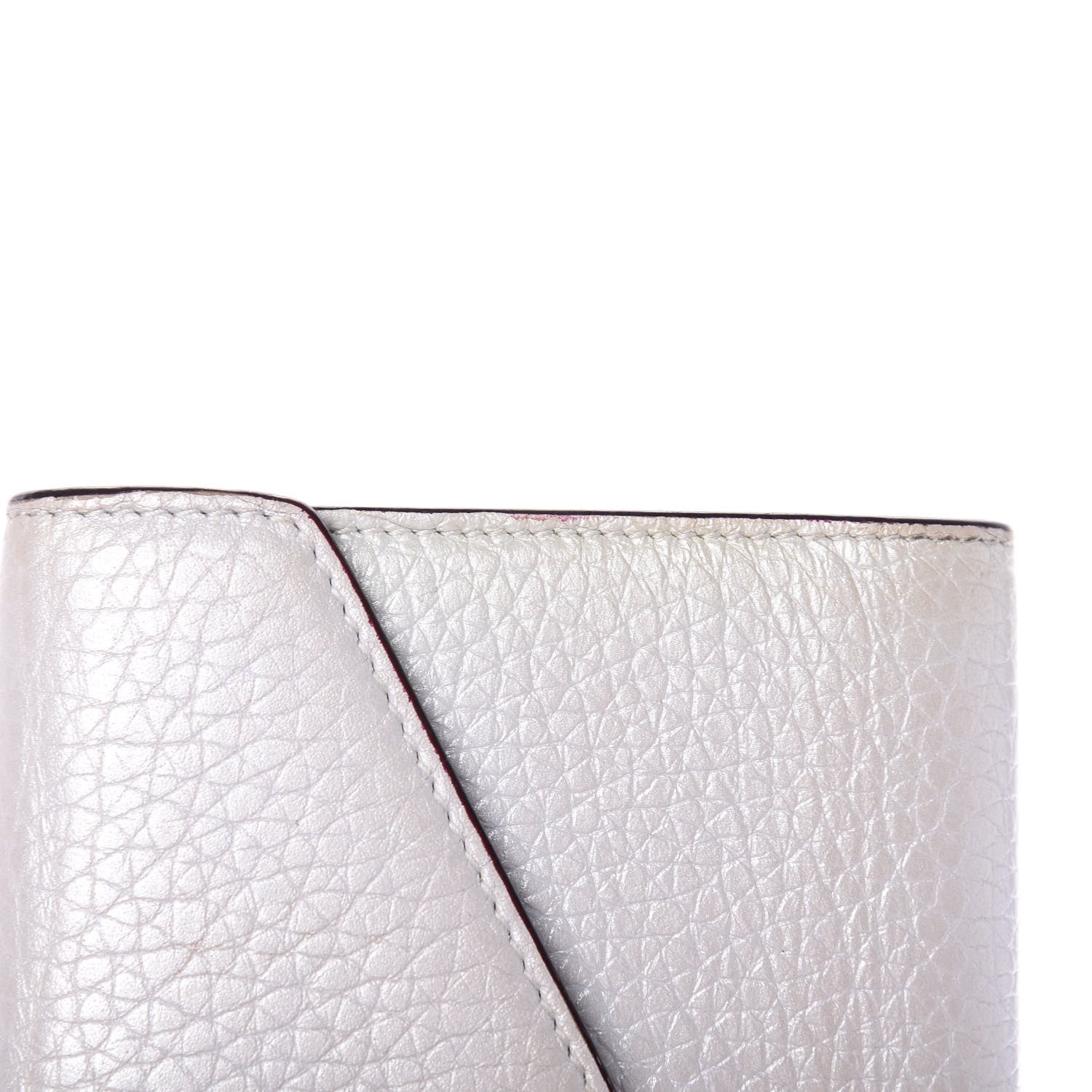 Christian Dior Bullcalf Diorissimo Medium Envelope Wallet Silver 9 of 10