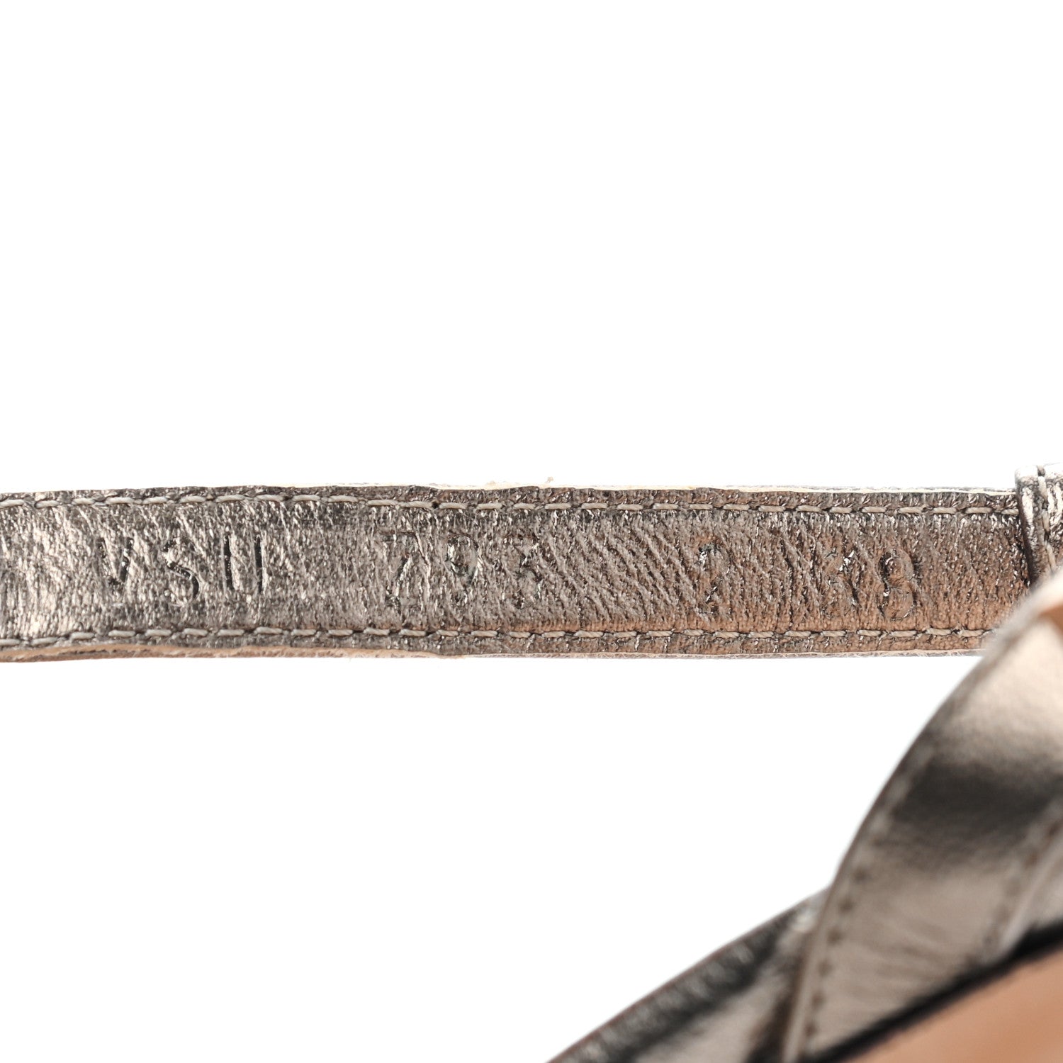 Valentino Garavani Metallic Nappa Rockstud Slingback High Heel Sandals 38 Sasso 8 of 11