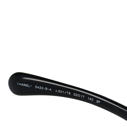 Chanel Acetate Strass Polarized Square Sunglasses 5422-B-A Black 6 of 8