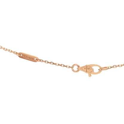 Van Cleef & Arpels 18K Rose Gold Carnelian Sweet Alhambra Pendant Necklace 3 of 4