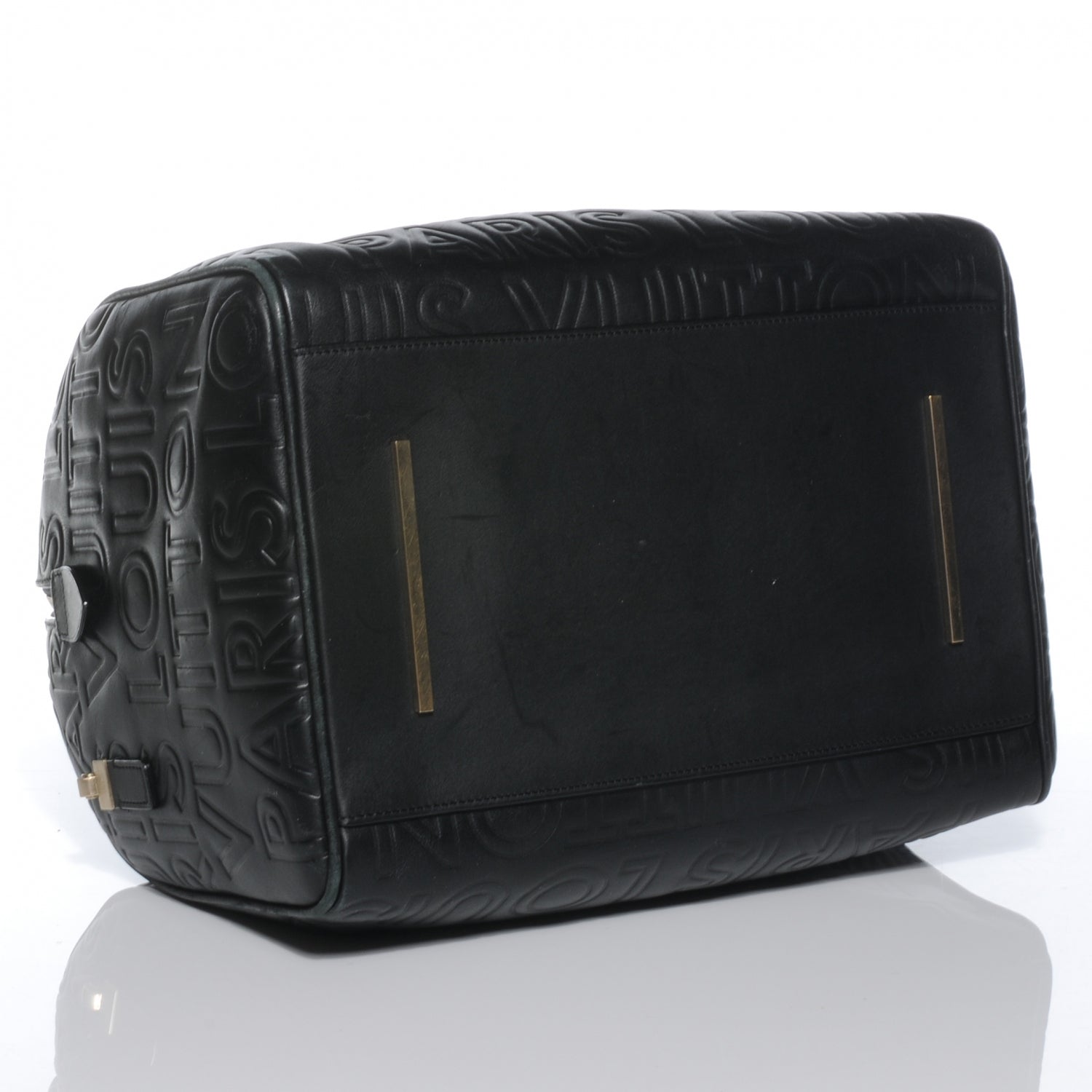Louis Vuitton Calfskin Embossed Speedy Cube 30 Black 4 of 7