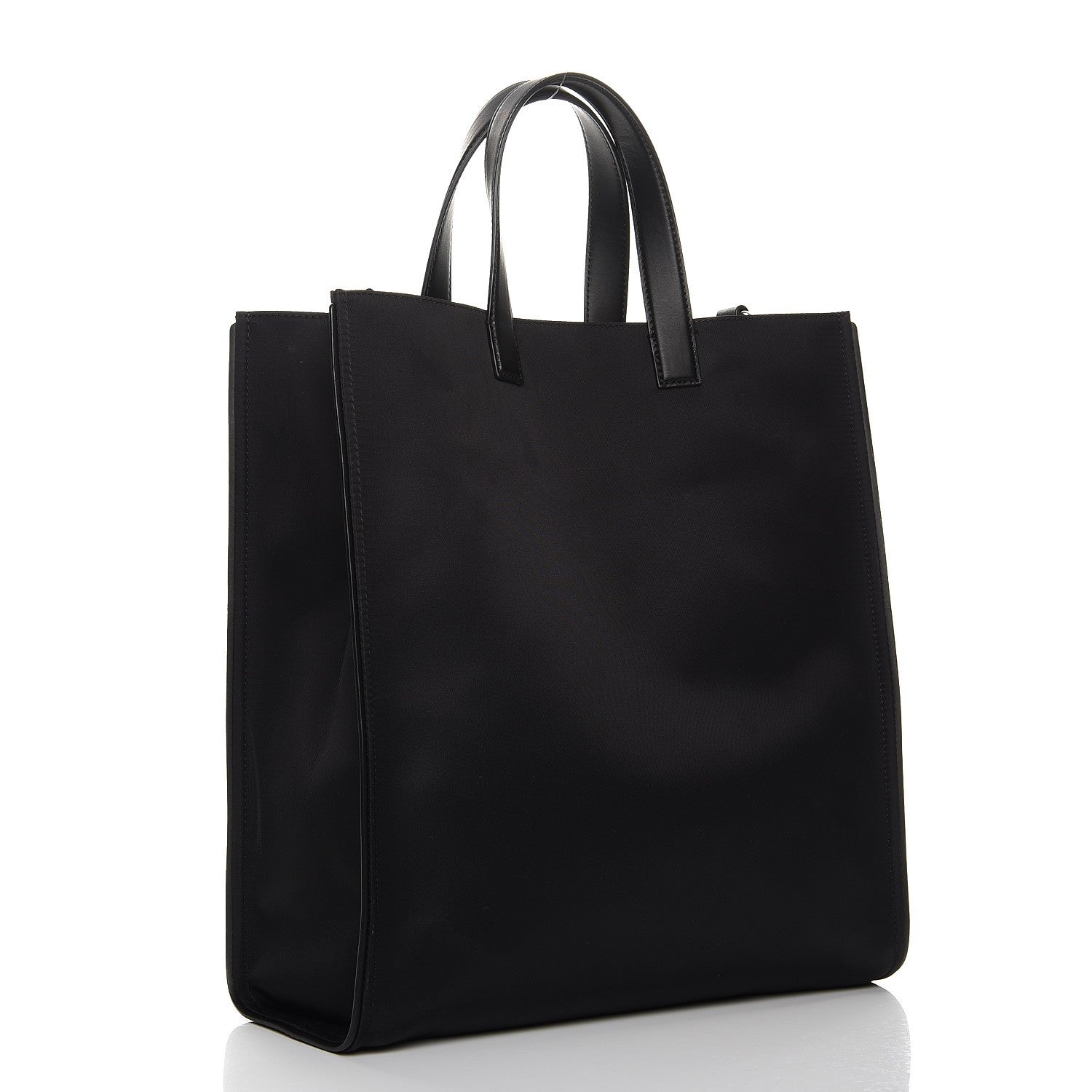 Fendi Nylon Vitello Liberty Metal Monster Eyes Tote Black 3 of 9