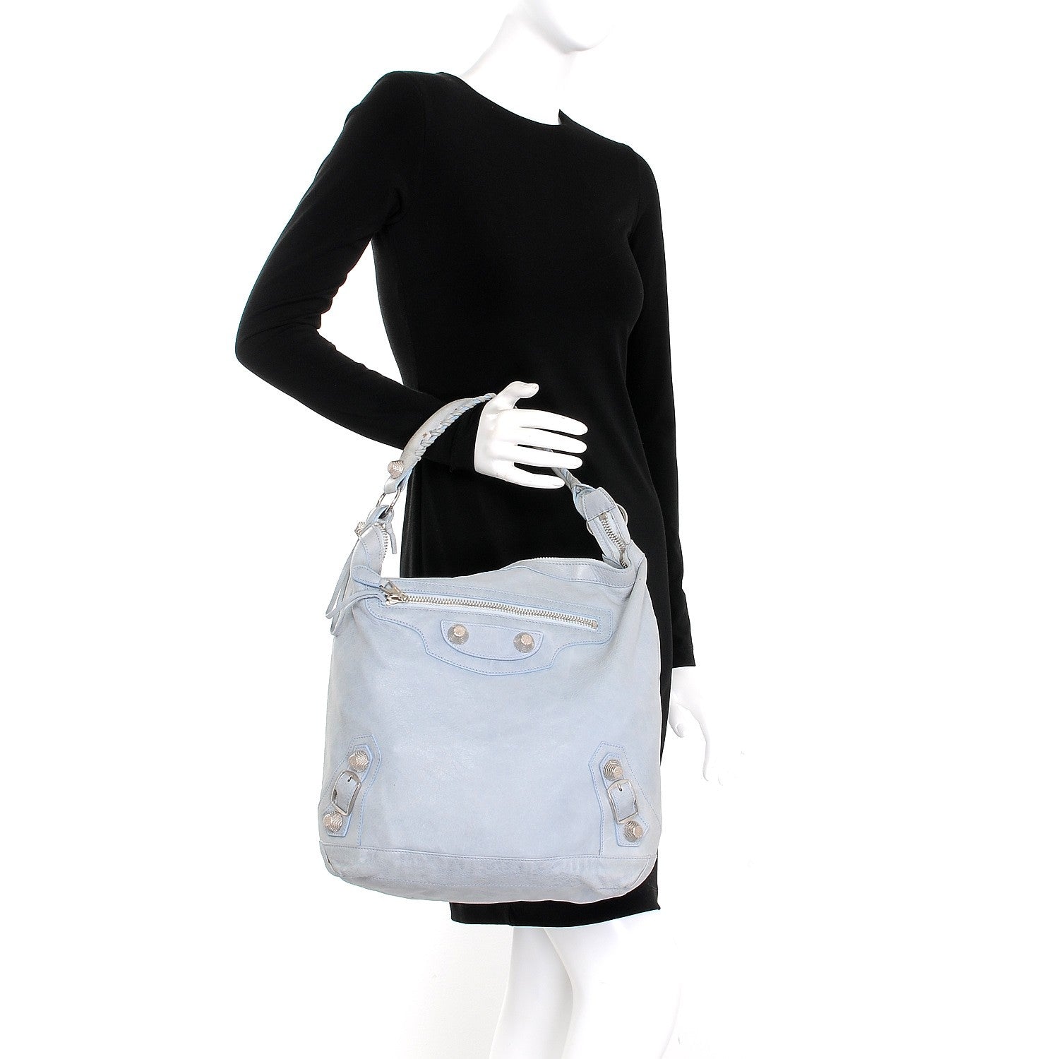 Balenciaga Agneau Giant 21 Silver Hardware Day Hobo Sky Blue 2 of 18