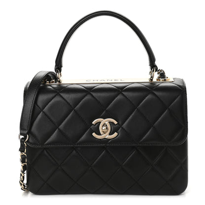 Chanel Lambskin Quilted Small Trendy CC Dual Handle Flap Bag Black 1 of 10