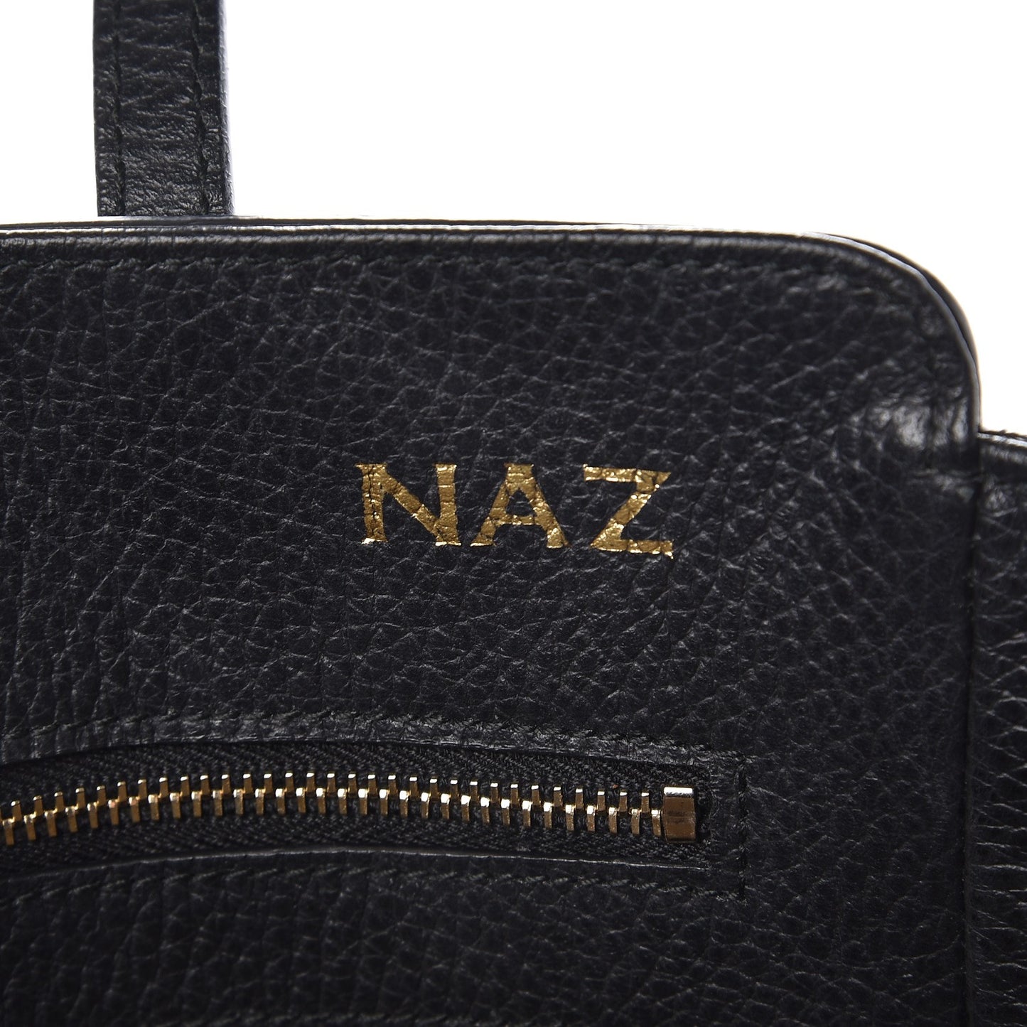 Pebbled Calfskin Small Swing Tote Black