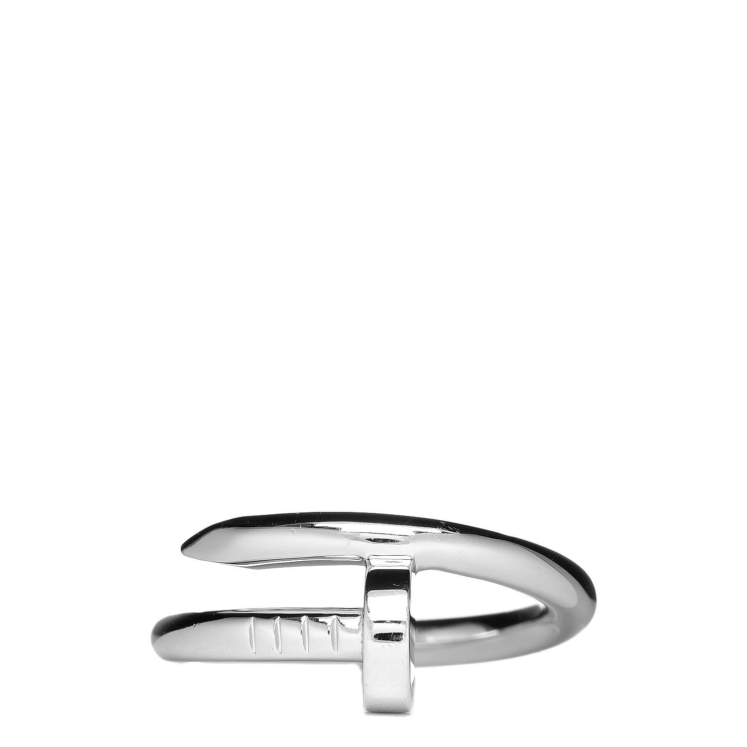 Cartier 18K White Gold Juste Un Clou Ring 55 7.25 1 of 6