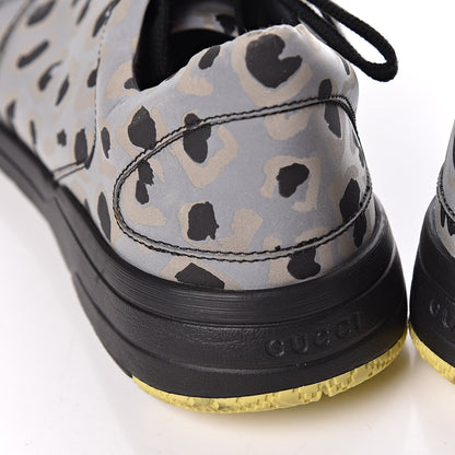 Gucci Fabric Rubber Leopard Print Brava Reflective Sneakers 38.5 11 of 13