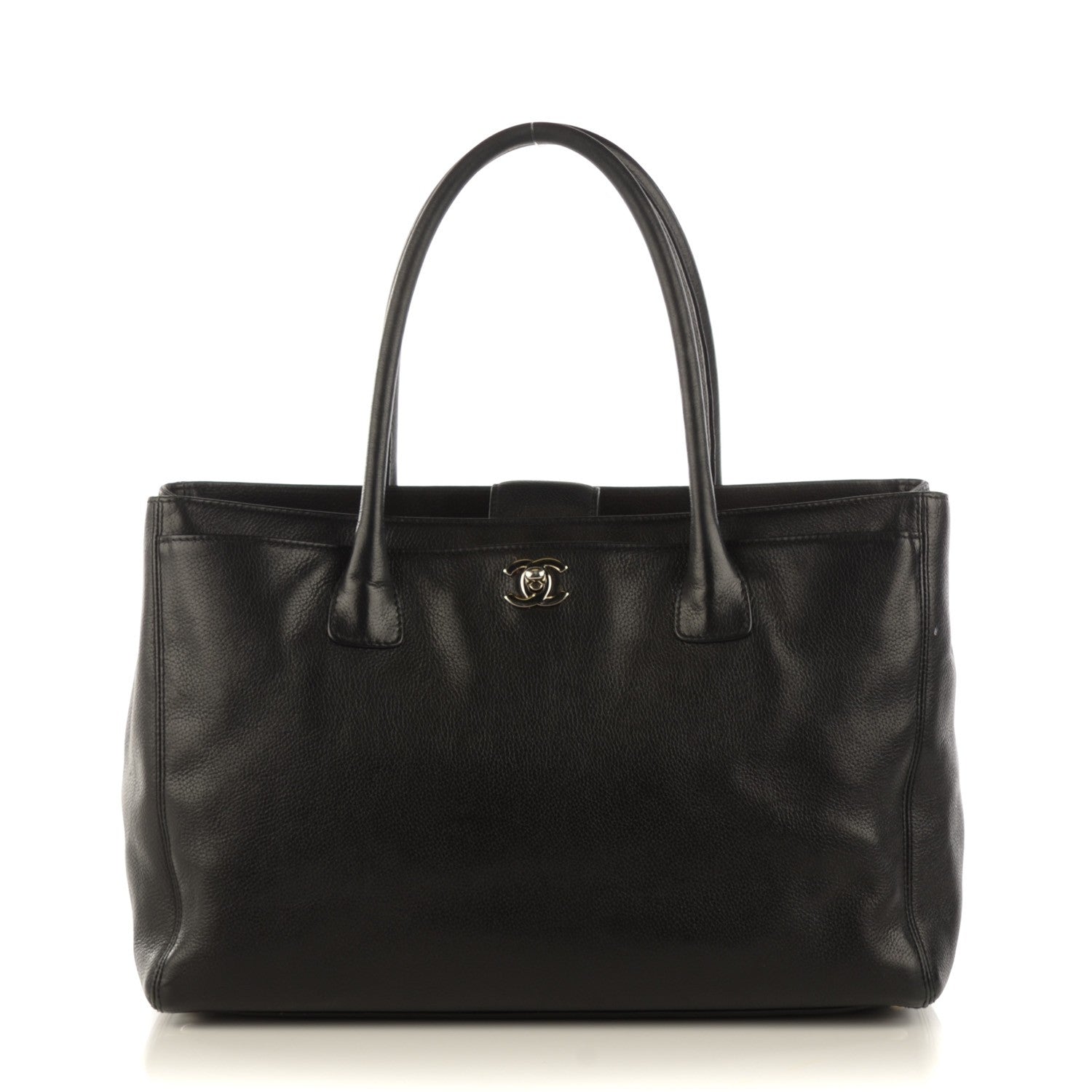 Chanel Deerskin Cerf Executive Shopper Tote Black 1 of 7