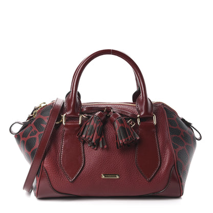 Burberry Grainy Calfskin Small Blaze Animal Print Red Black 1 of 11