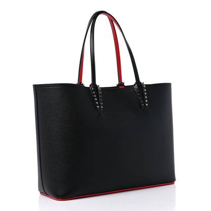 Christian Louboutin Calfskin Spikes East West Cabata Tote Black 3 of 12