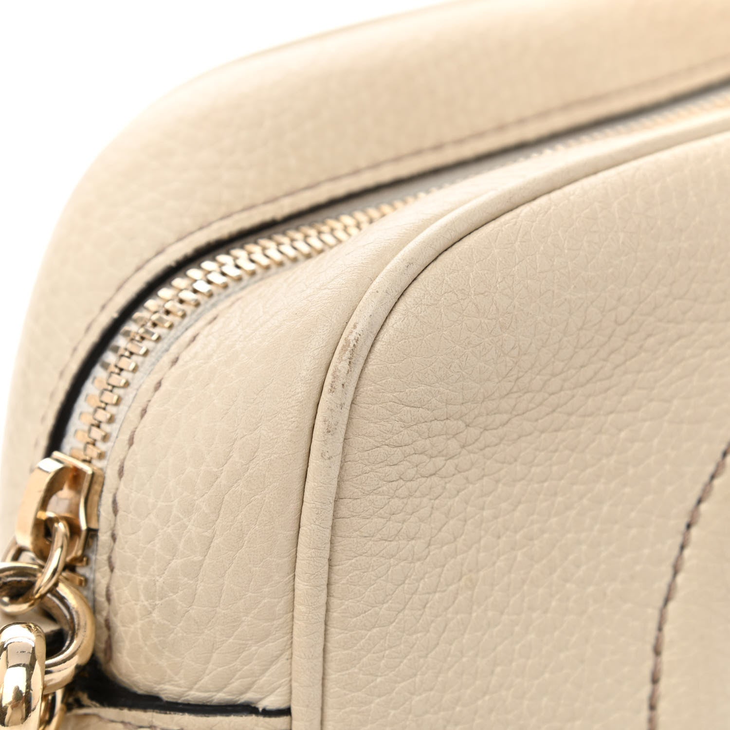 Gucci Pebbled Calfskin Small Soho Disco Bag Off White 12 of 17