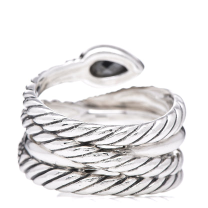 David Yurman Sterling Silver Black Diamond Hematite Black Onyx Renaissance Ring 53 6.5 4 of 5