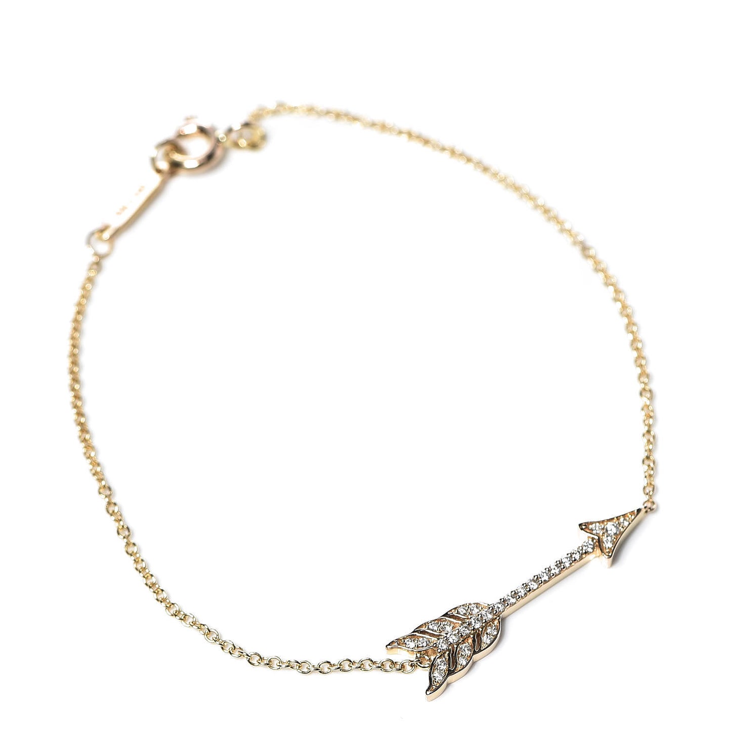 18K Rose Gold Diamond Arrow Bracelet