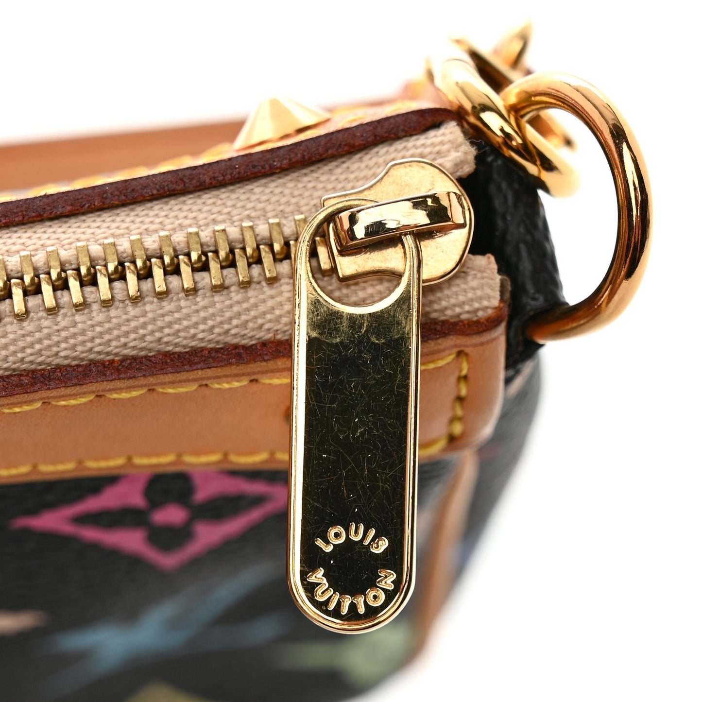 Monogram Multicolor Pochette Accessories Black