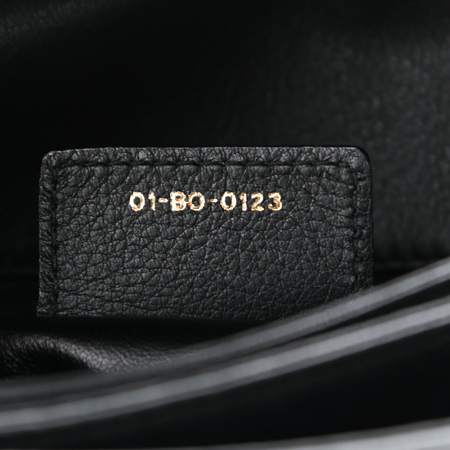 Calfskin Small Diorling Black