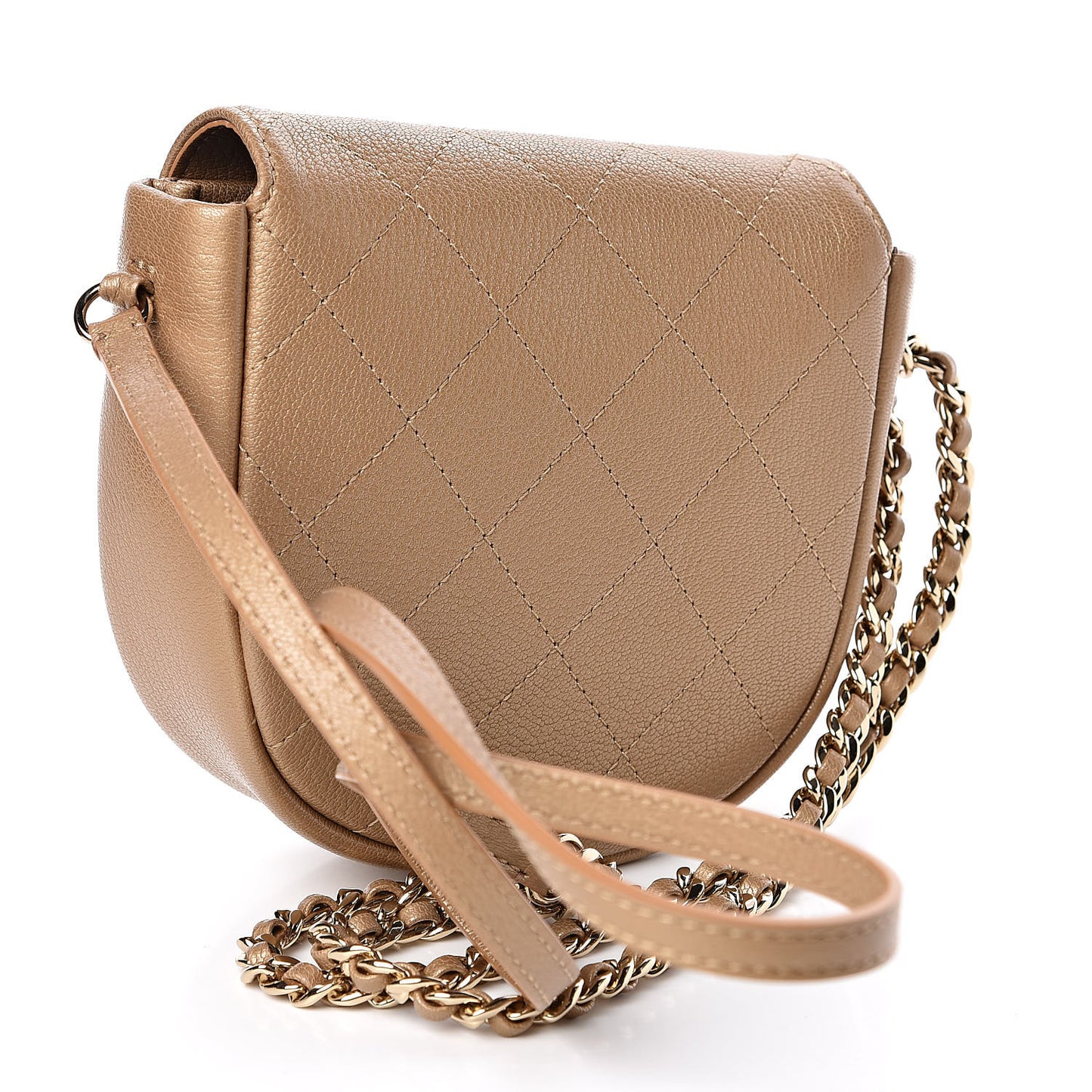 Goatskin Stitched Casual Trip Messenger Flap Beige