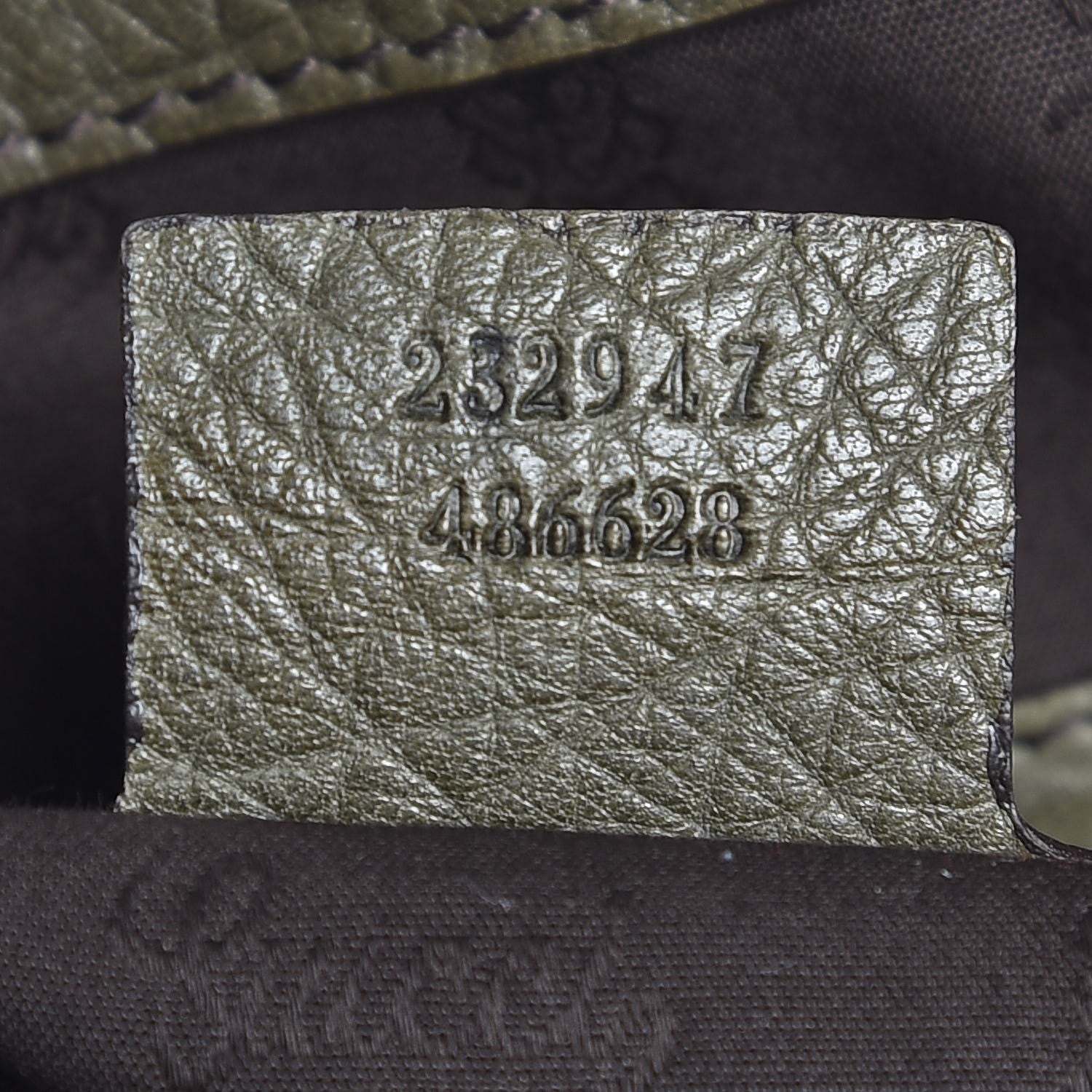 Gucci Monogram Medium Bamboo Bar Tote Olive 7 of 7