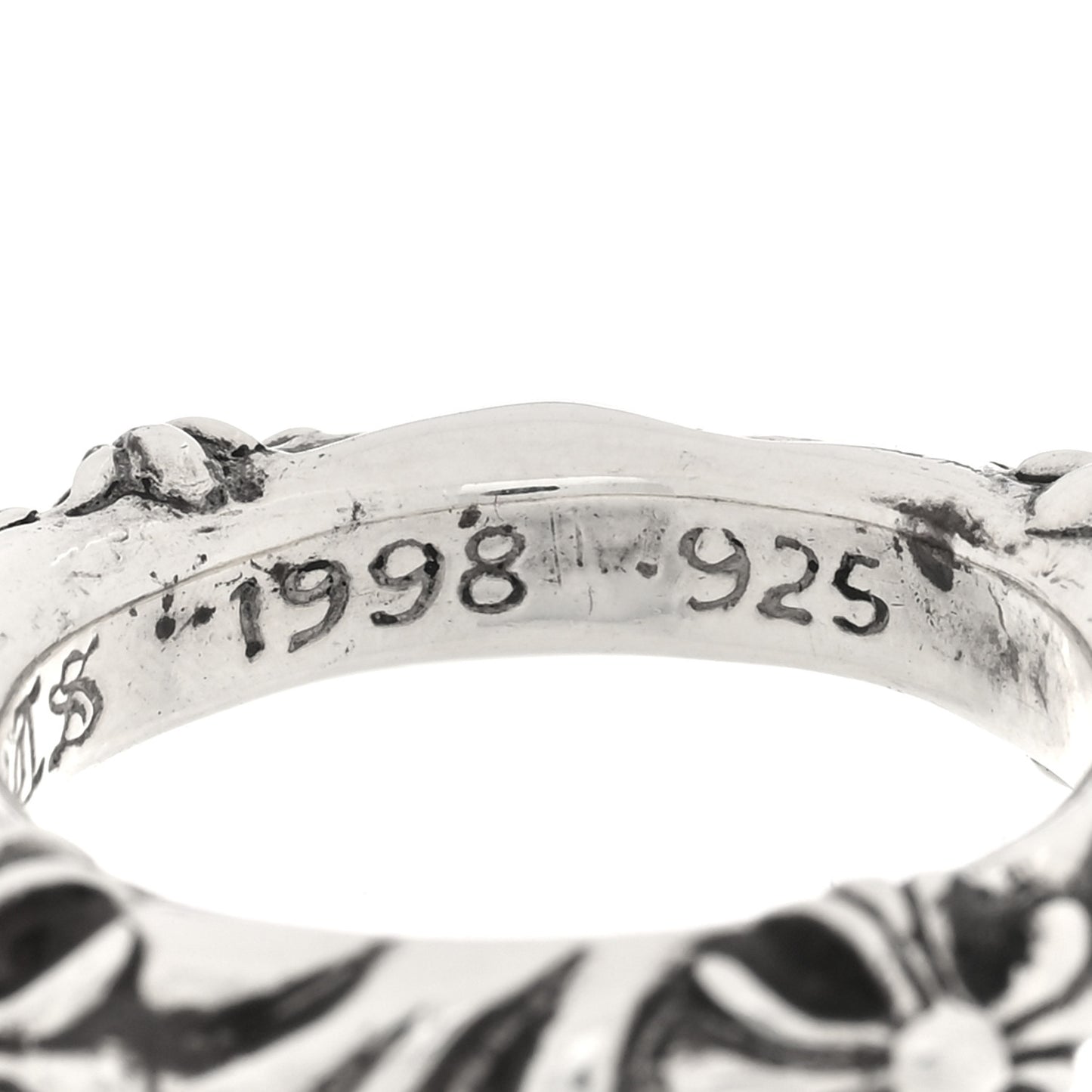 Sterling Silver Cross Band Ring 54 7