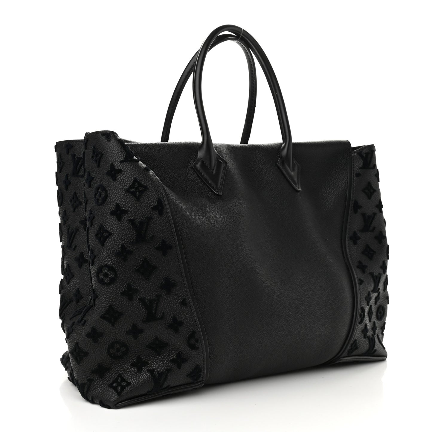 Cuir Orfevre Veau Cachemire Tote W GM Black
