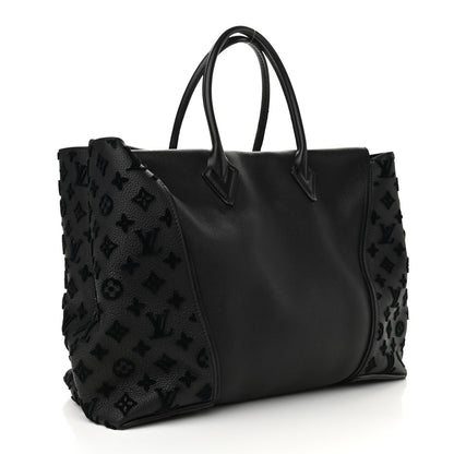 Louis Vuitton Cuir Orfevre Veau Cachemire Tote W GM Black 3 of 8