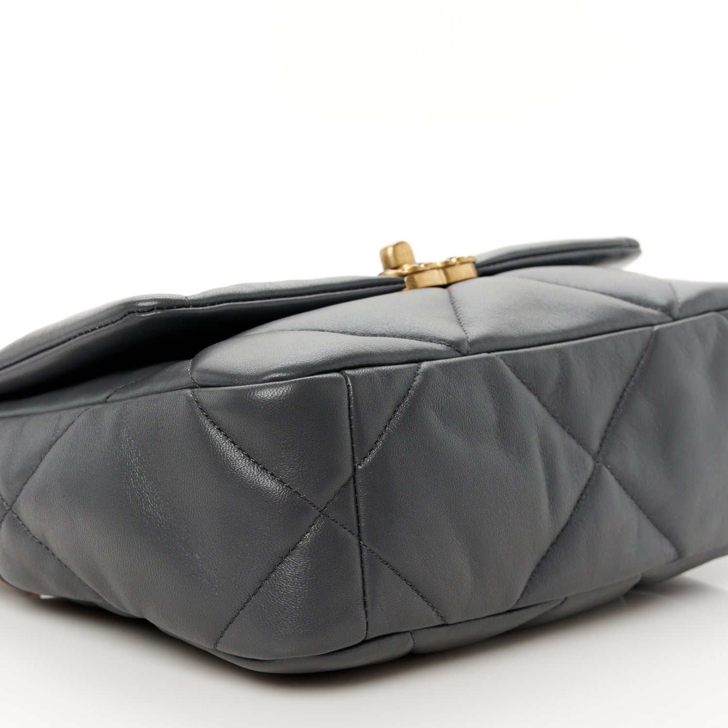 Chanel Lambskin Quilted Medium Chanel 19 Flap Dark Grey 9 of 11