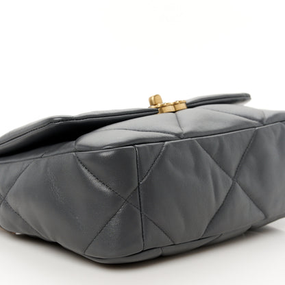 Chanel Lambskin Quilted Medium Chanel 19 Flap Dark Grey 9 of 11