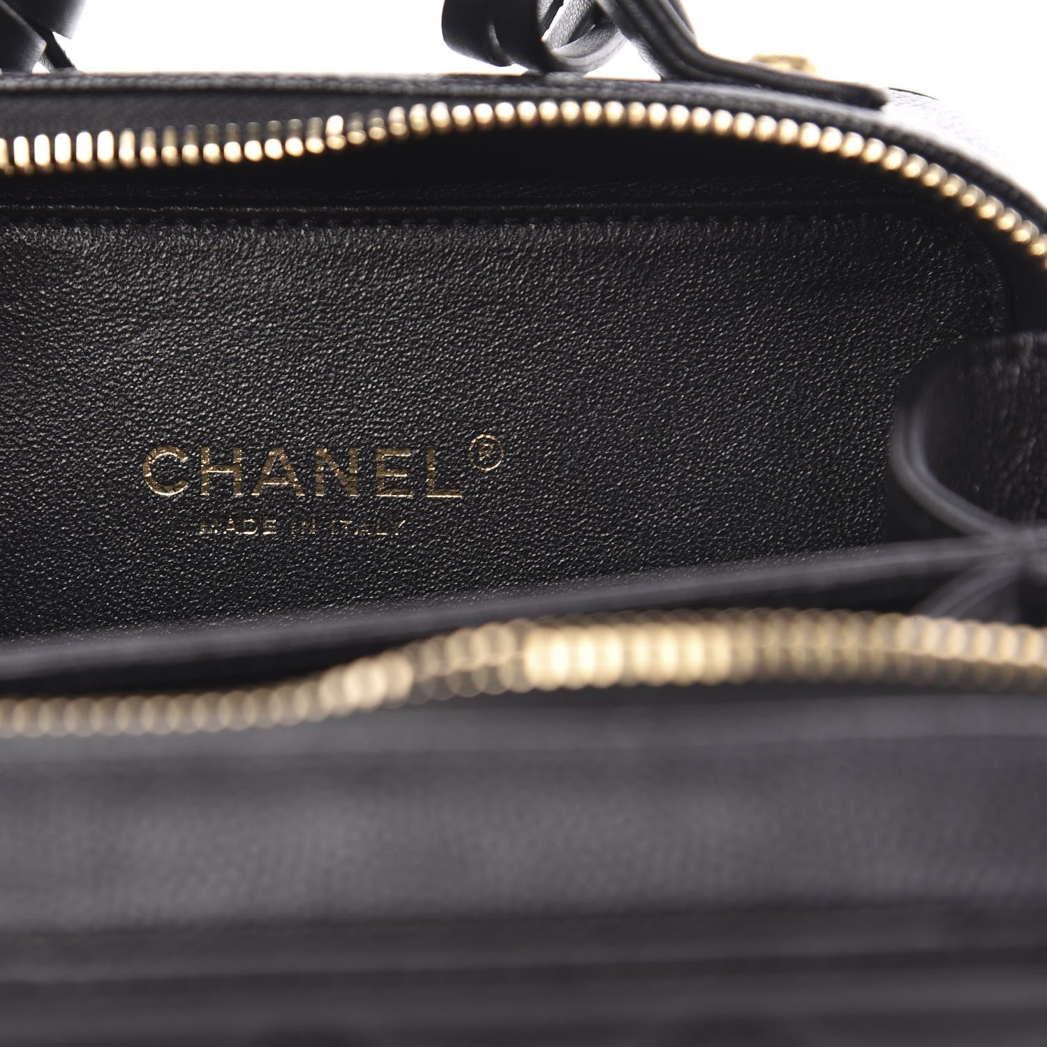 Chanel Caviar Quilted Small CC Filigree Vanity Case Black 6 of 10
