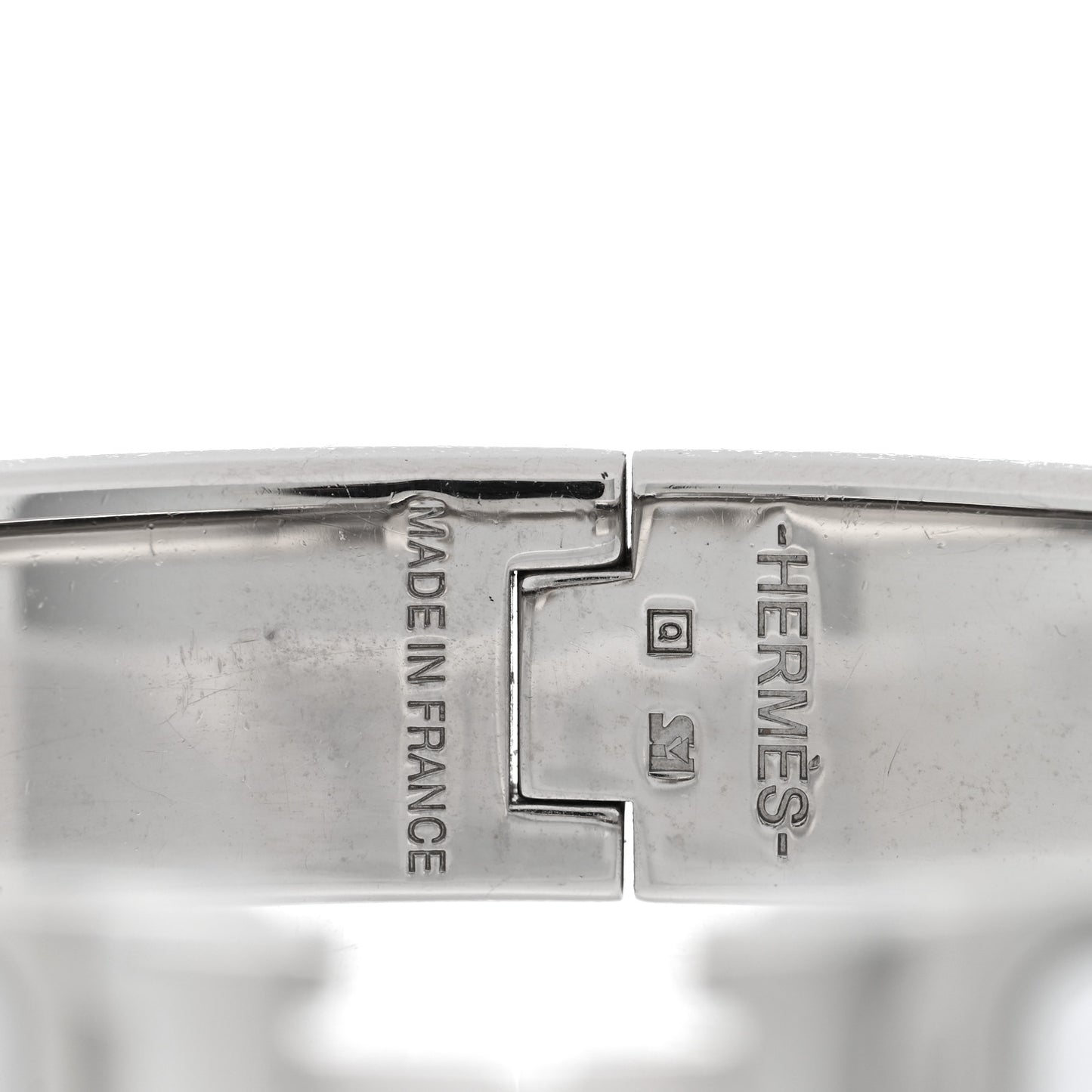 Enamel Narrow Clic Clac H Bracelet PM White