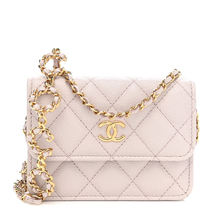 Chanel Caviar Quilted Miss Coco Clutch With Chain Light Purple 1 of 11