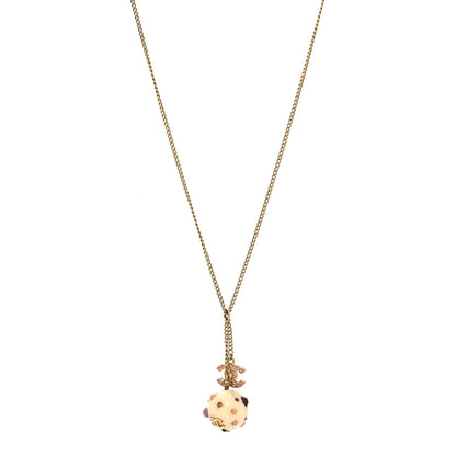Chanel Resin Crystal CC Orb Necklace White 1 of 6