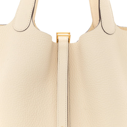 Hermes Taurillon Clemence Picotin Lock 22 MM Nata 8 of 12