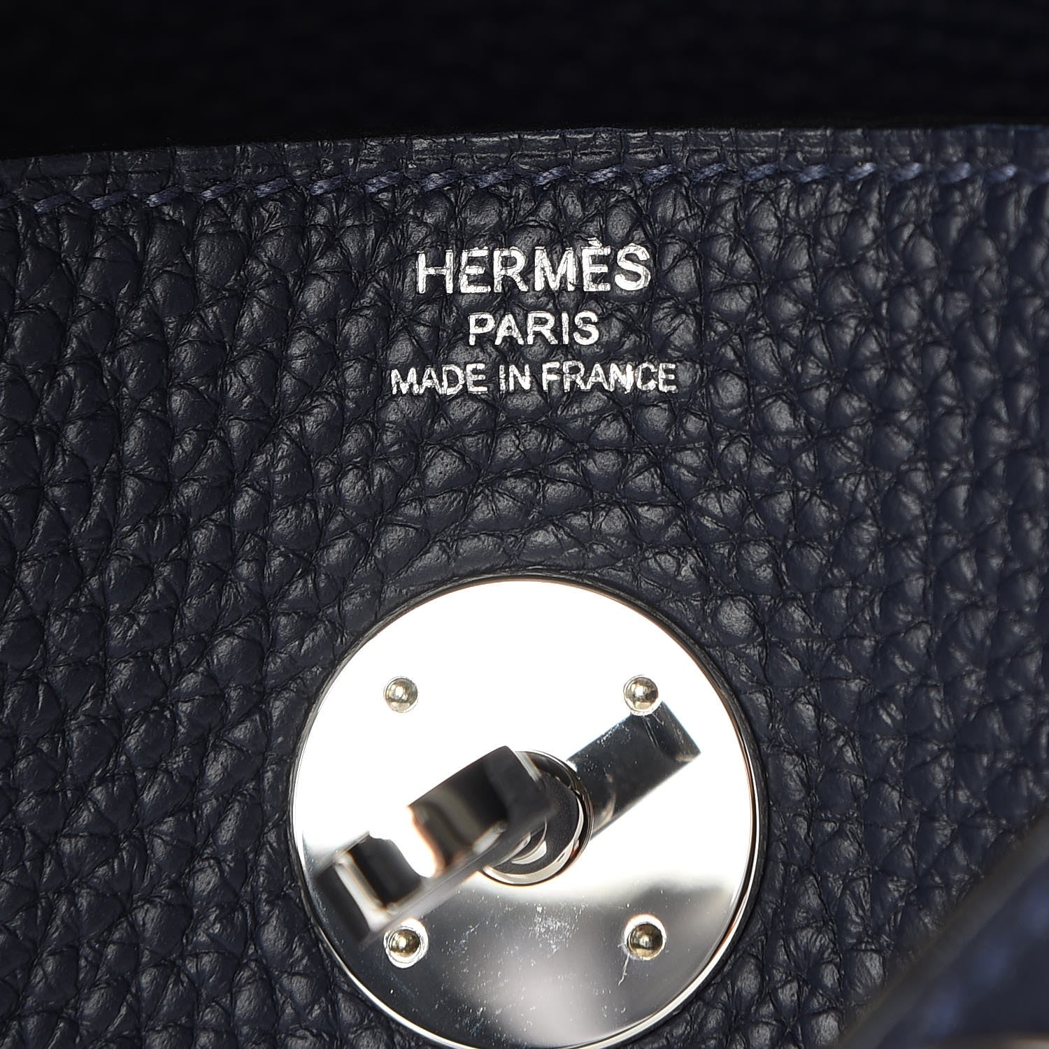 Hermes Taurillon Clemence Lindy 26 Bleu Nuit 5 of 8