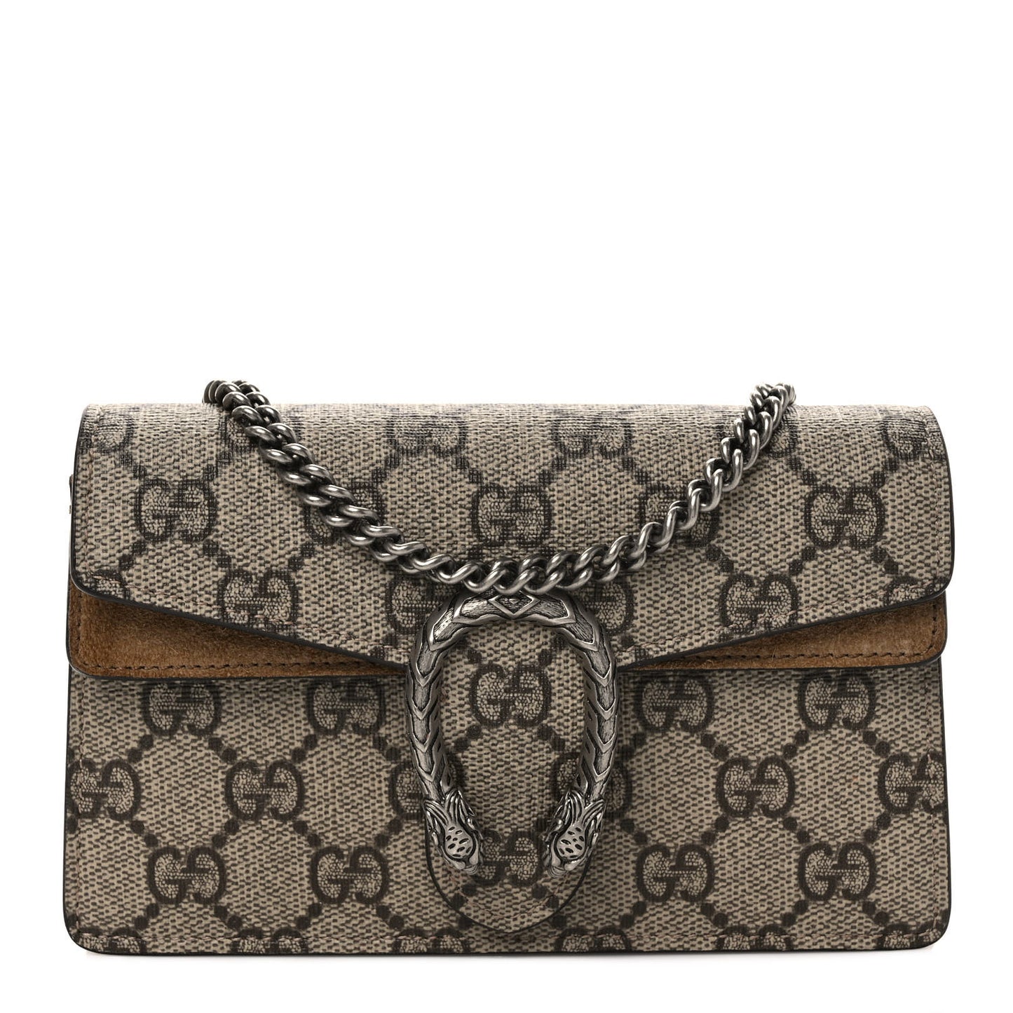 GG Supreme Monogram Super Mini Dionysus Shoulder Bag Taupe