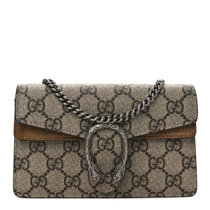 Gucci GG Supreme Monogram Super Mini Dionysus Shoulder Bag Taupe 1 of 11