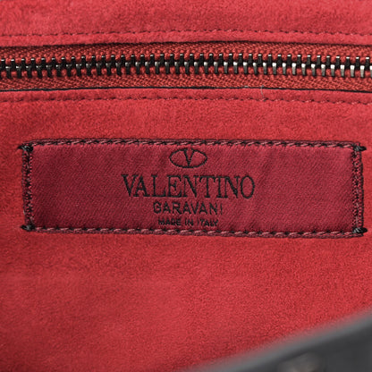 Valentino Garavani Craquele Nappa Rockstud Spike Wallet on Chain Black 7 of 9
