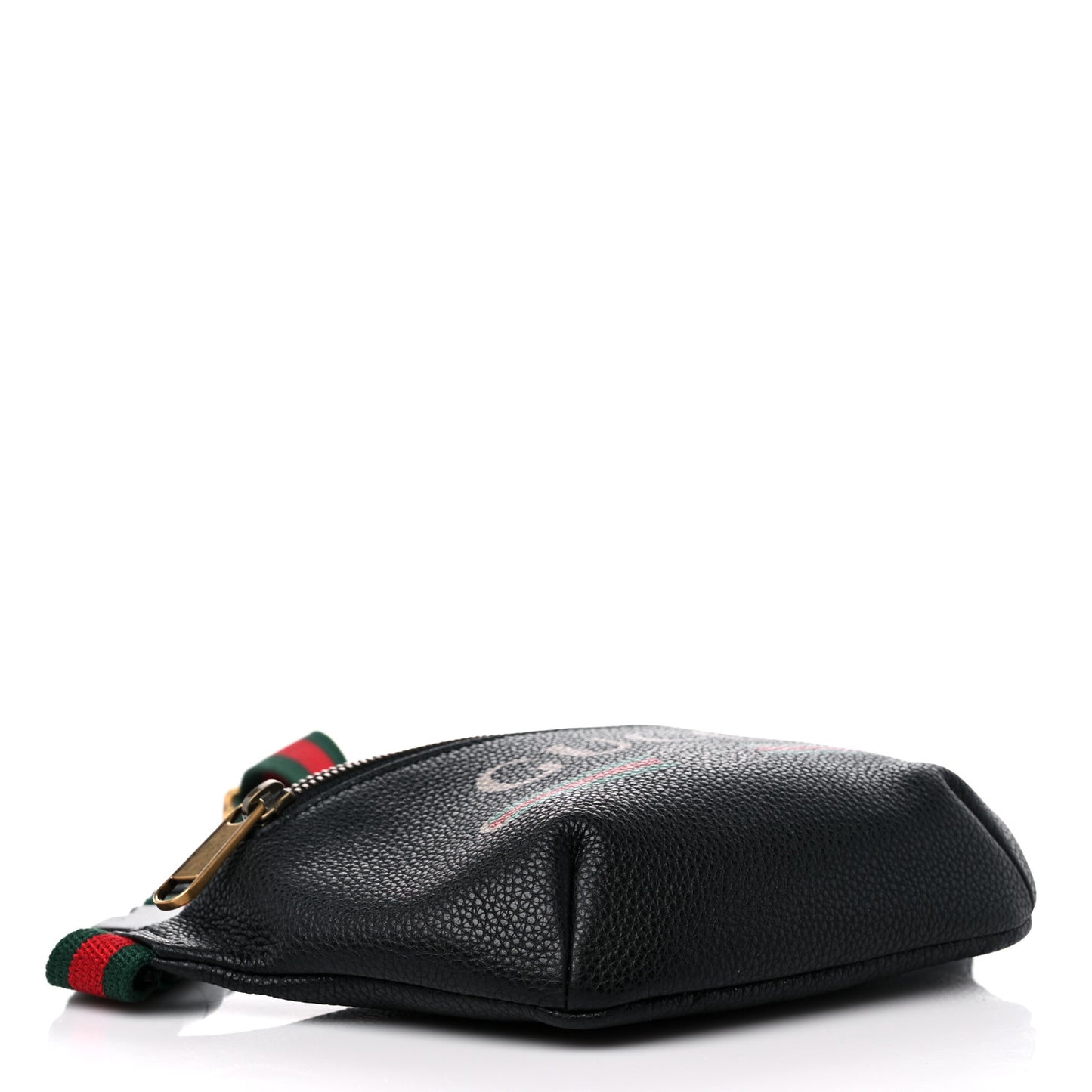 Grained Calfskin Small Logo Belt Bag Black