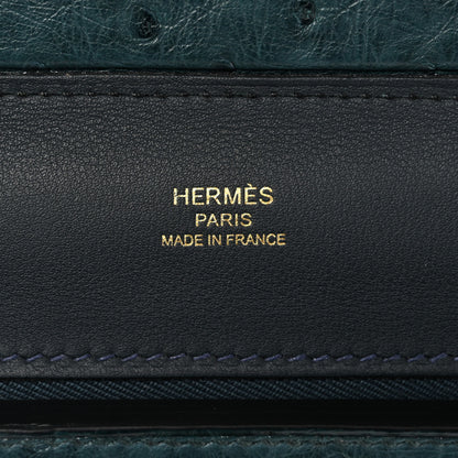 Hermes Evercolor Ostrich Touch 21 24/24 Vert Rousseau Vert Cypress 6 of 14