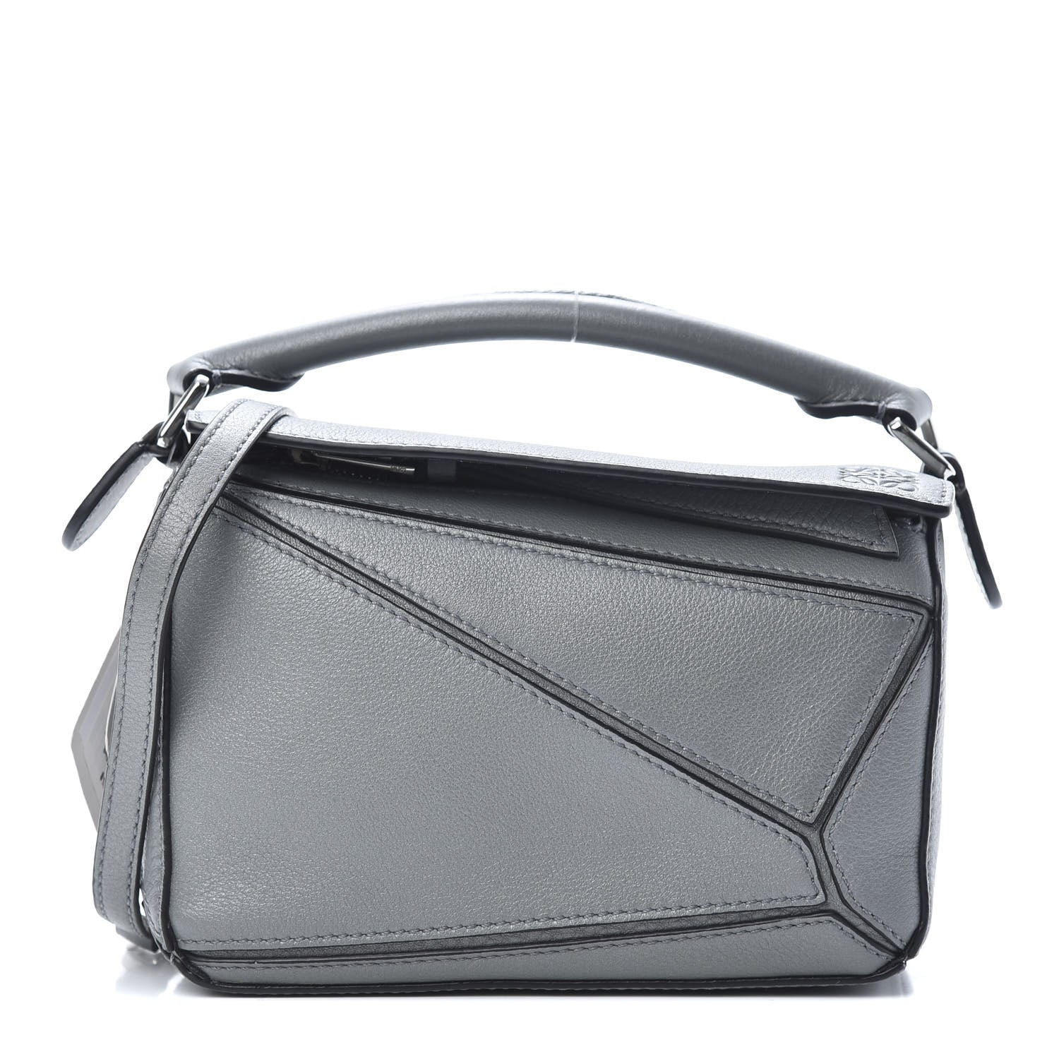 Loewe Calfskin Mini Puzzle Bag Gunmetal 1 of 10
