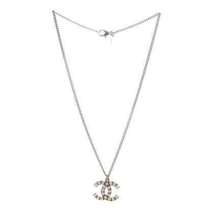 Chanel Pearl CC Pendant Necklace Light Gold 3 of 5