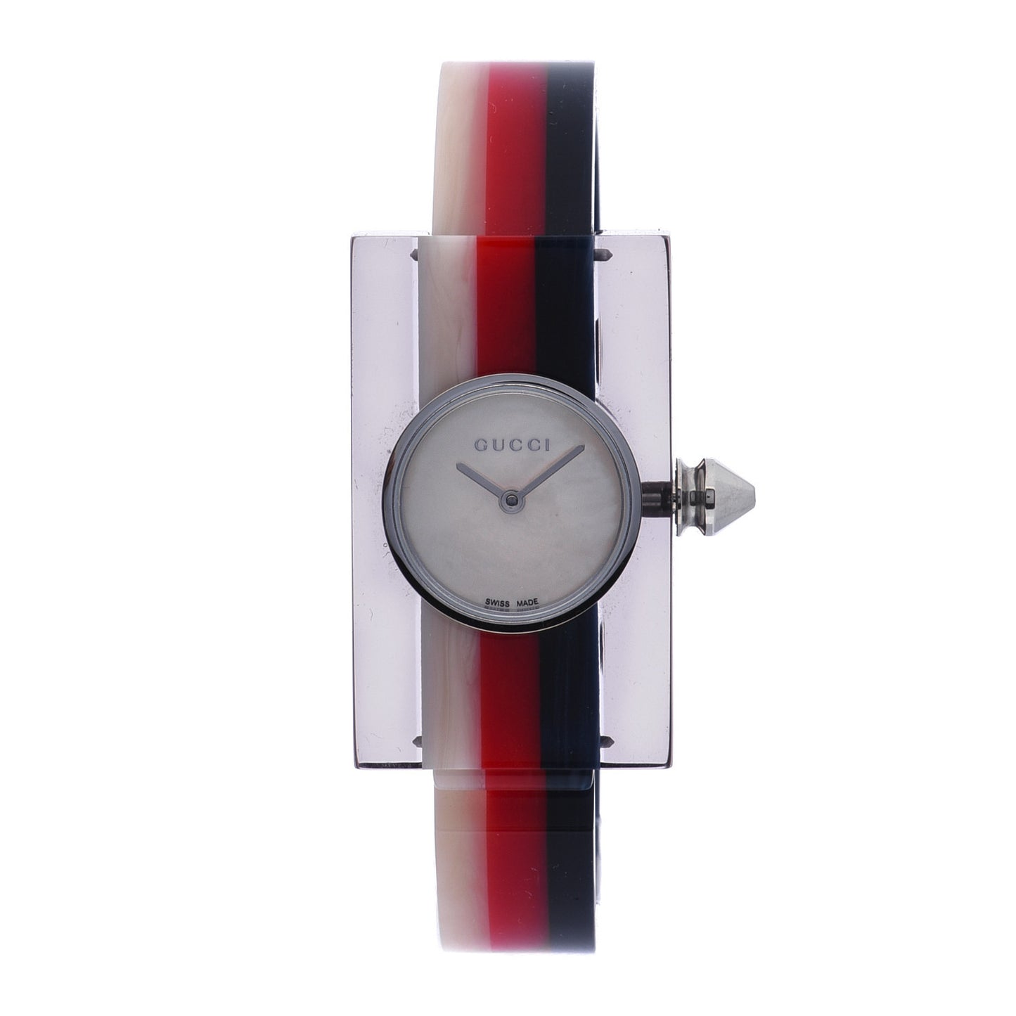 Stainless Steel Plexiglass Mother of Pearl 24mm Quartz Watch