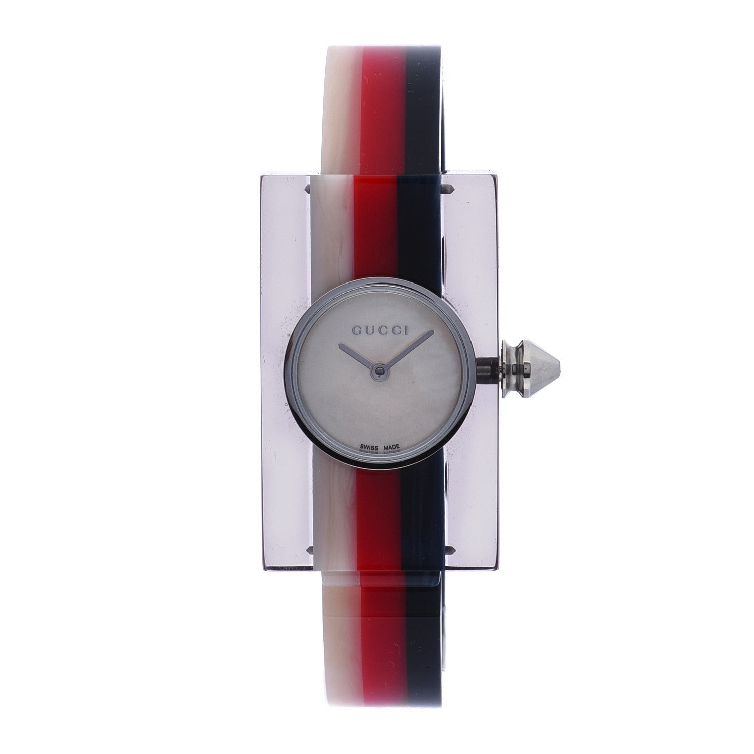 Gucci Stainless Steel Plexiglass Mother of Pearl 24mm Quartz Watch 1 of 5