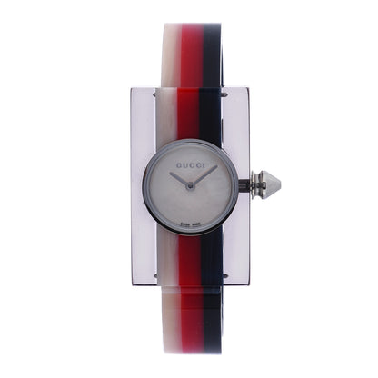 Gucci Stainless Steel Plexiglass Mother of Pearl 24mm Quartz Watch 1 of 5