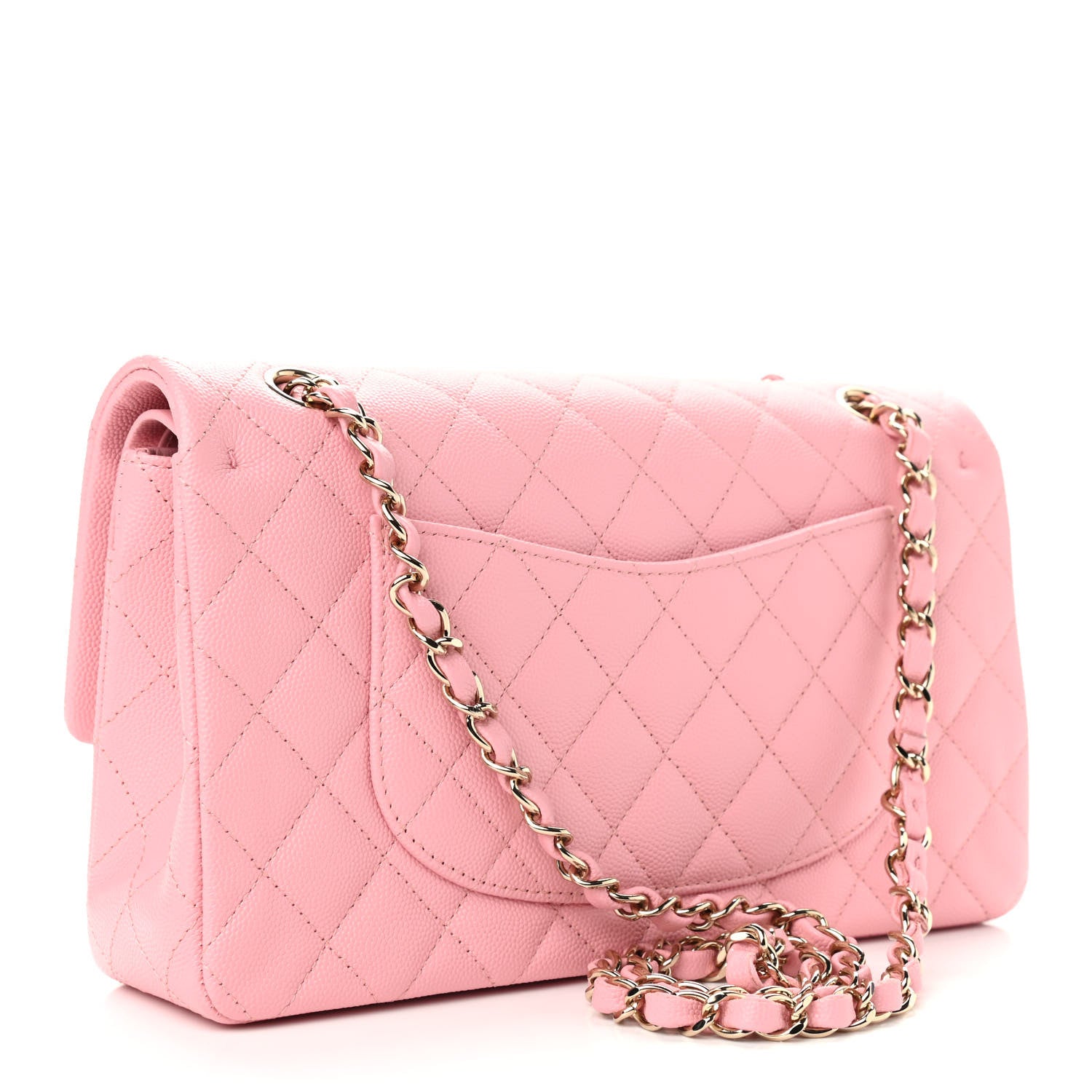 Chanel Caviar Quilted Medium Double Flap Pink 2 of 8